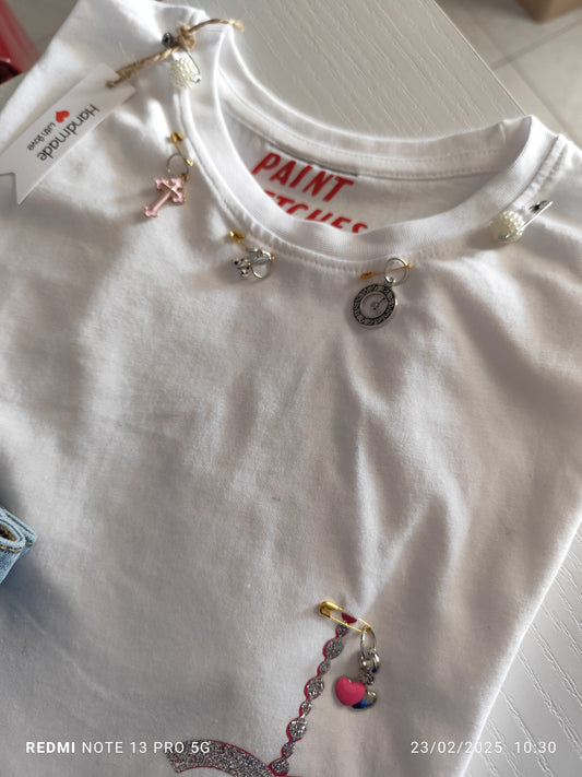 shirt CHARM con Ciondoli - Casual e di Tendenza | Paint-sketches