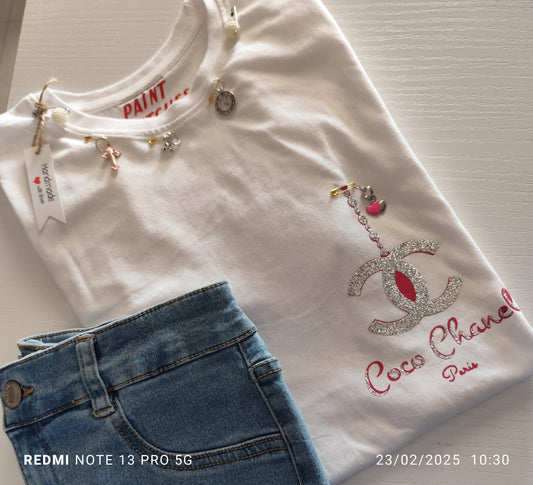shirt CHARM con Ciondoli - Casual e di Tendenza | Paint-sketches