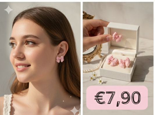 Orecchini "Pink Bow" – Dall'Illustrazione al Tuo Stile