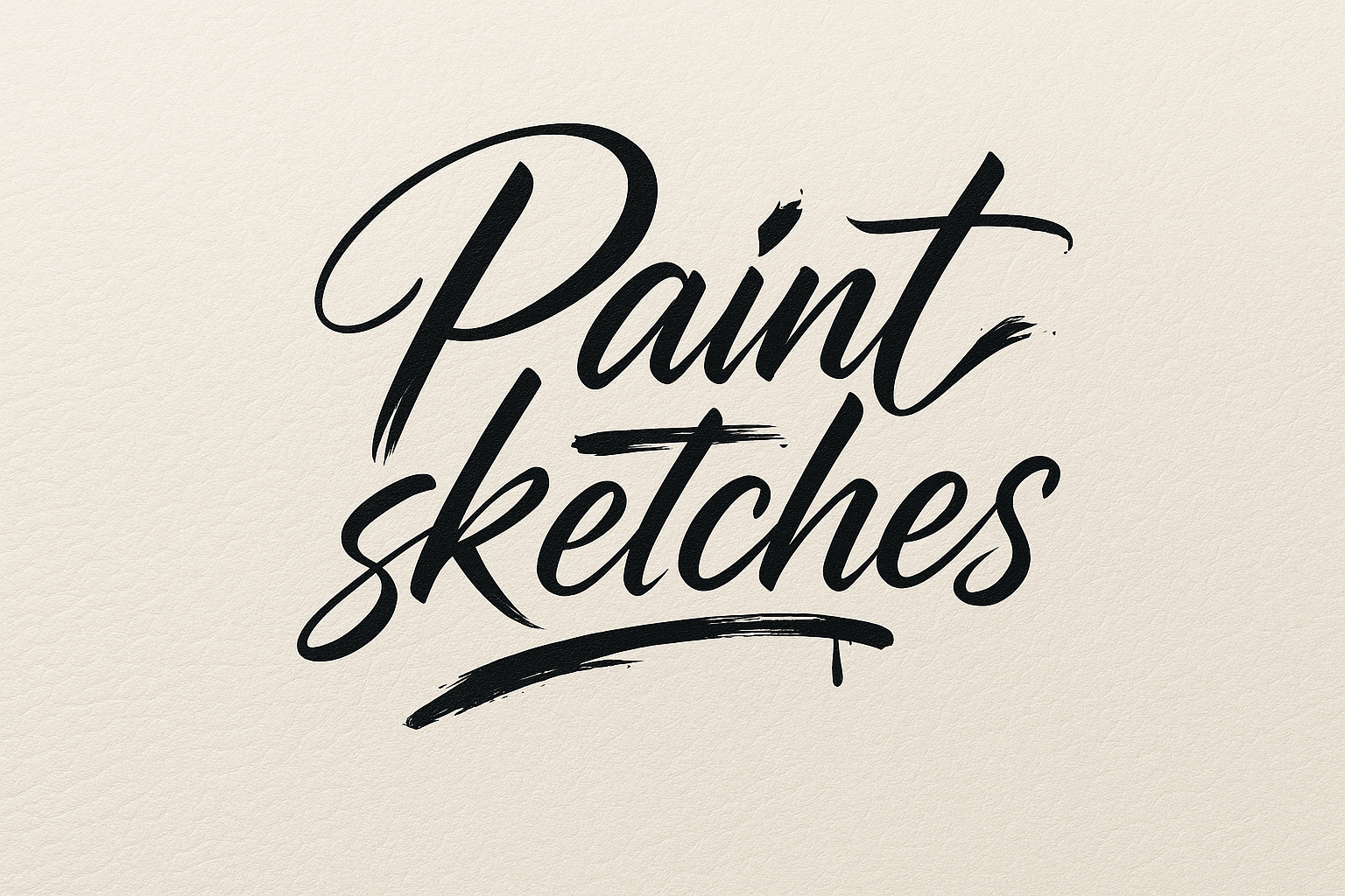 Scritta alla moda Paint sketches